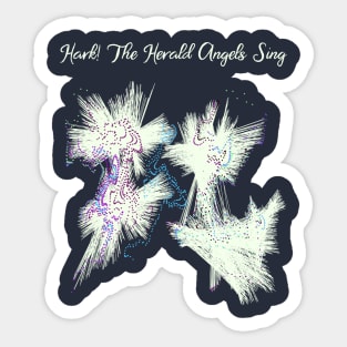 Hark! The Herald Angels Sing Christmas Abstract Sticker